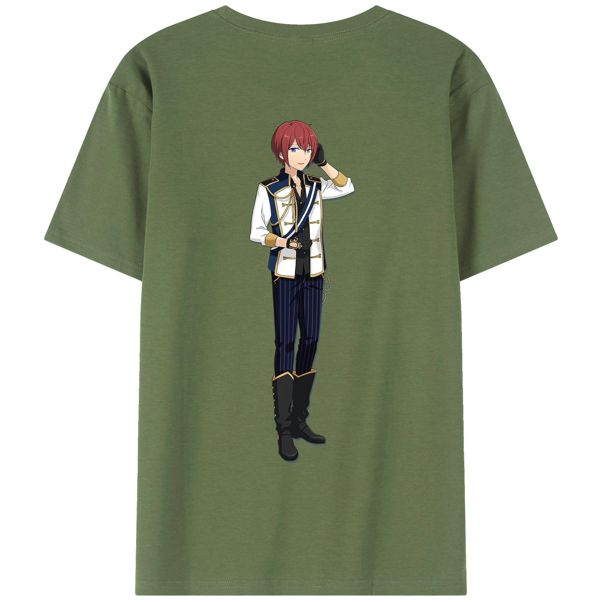 （画像用） あんさんぶるスターズ! Ensemble Stars 綿100％ メンズ半袖Tシャツ（バックプリント） 通気性